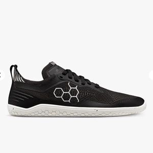 Vivo Barefoot Geo Racer Knit, Black and White, Size 6